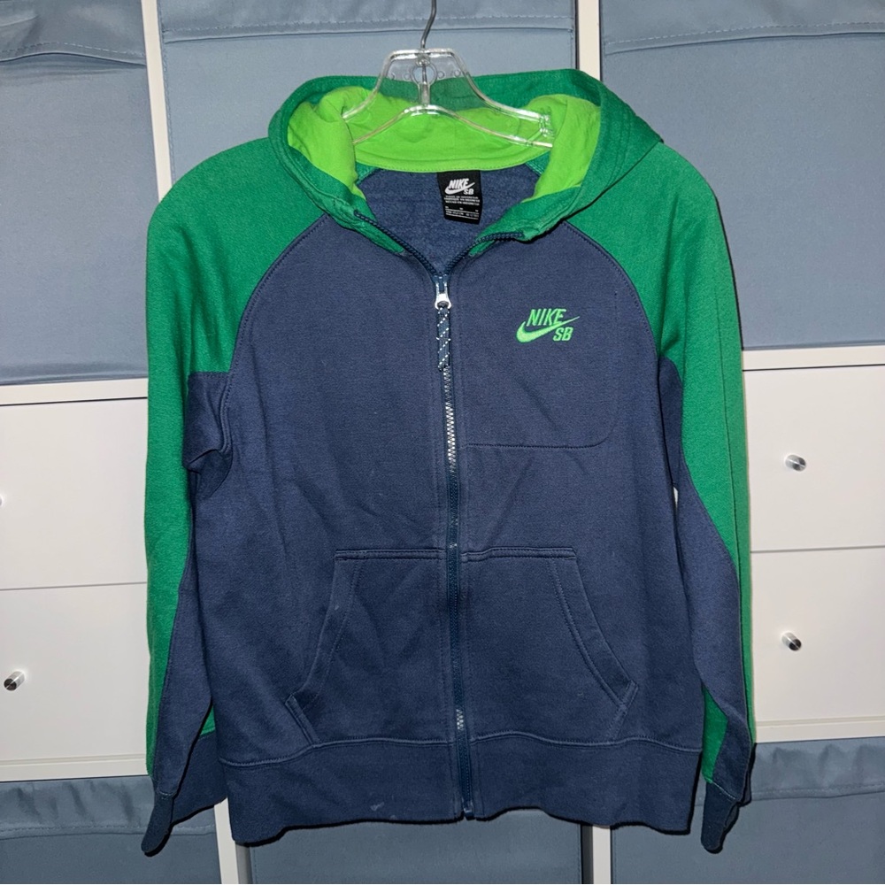 Nike Kids Spring Weight Cotton Zip Hoodie Sweatshirt size 140 10-12